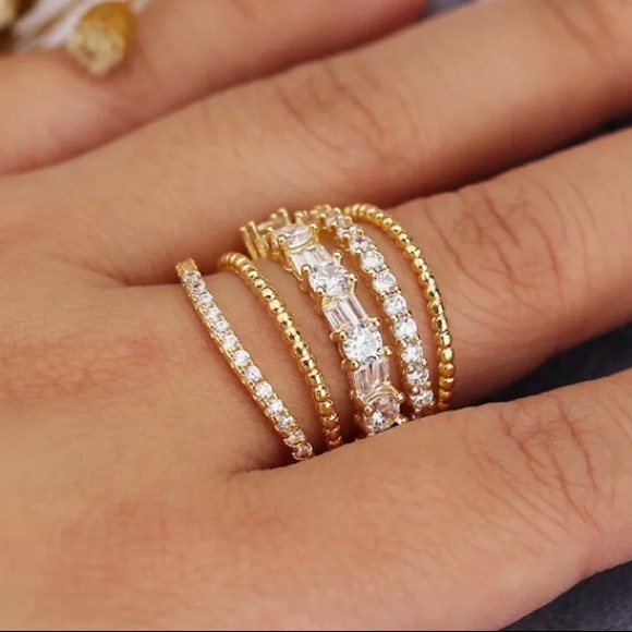 Gold plated multilayered ring - Picture 3 of 4